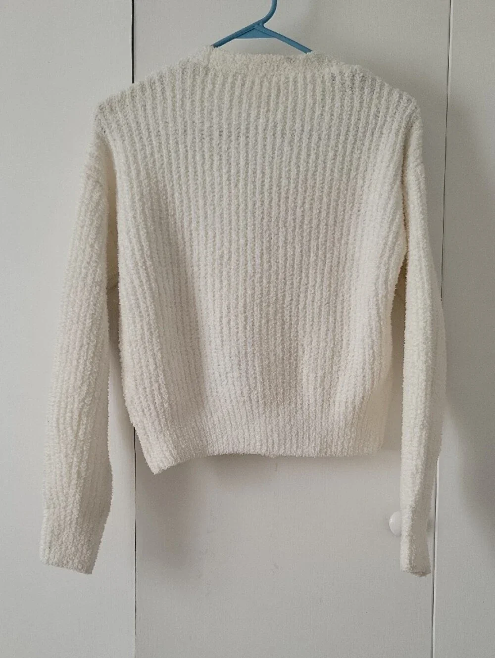 No Boundaries Cream Textured V-Neck Button Cardigan